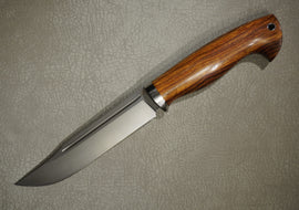 Cheburkov Knife Finnish, Steel 110HA18, Bolster Titanium, Handle Iron Wood, Full Length 264 mm