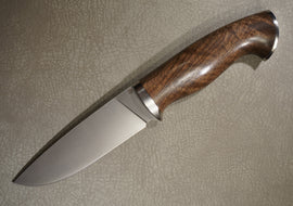 Cheburkov Knife Beam, Steel S90V, Bolster Titanium, Handle Walnut Burl, Full Length, 240 mm