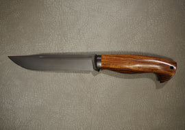 Cheburkov Knife Finnish, Steel 110HA18, Bolster Titanium, Handle Iron Wood, Full Length 264 mm