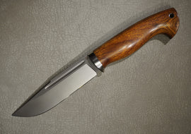 Cheburkov Knife Hunter-4, Steel S90V, Bolster Titanium, Handle Ironwood, Full Length, 257 mm