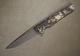 Cheburkov Knife Hudson Custom, Steel Elmax, Skiff Bearings, Handle Engraved Titanium