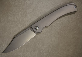Cheburkov Knife Buntar, Steel M398, Handle Gray Anodized Titanium