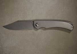 Cheburkov Knife Buntar, Steel M398, Handle Gray Anodized Titanium