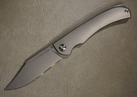 Cheburkov Knife Buntar, Steel S90V, Handle Gray Anodized Titanium
