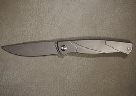 Cheburkov Knife Leader New, Steel S90V, Handle Grey Titanium