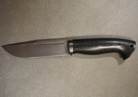 Cheburkov Knife Hunter-1, Steel S90V, Bolster Titanium, Handle Carbon, Full Length, 257 mm