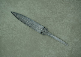 Matveev Dagger Blade Mosaic Damascus Size 139 x 25 x 4 mm  NOT SHARP