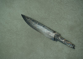 Vasilyev Knife Blade Mosaic Damascus Size 130-140 x 30 x 4 mm  NOT SHARP