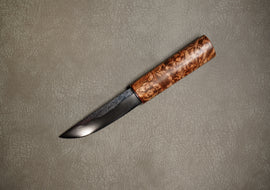 Balitsky Knife Yakut, Steel HA12MF, Handle Stabilized Karelian Birch, Steer Tail Sheet, Full Length 220mm