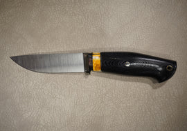 Kruchkov Knife Berkut, Steel S390, Handle Micarta, Mammoth Tooth, Mosaic Pins, Full Length 230 mm, HRC 67