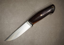 Kruchkov Knife Scout, Steel M390, Handle Iron Wood, Mosaic Pins, Full Length 255 mm, HRC 62