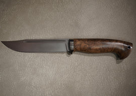 Cheburkov Knife Finnish-1, Steel M390, Bolster Titanium, Handle Stabilized Walnut, Full Length 259 mm