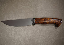 Cheburkov Knife Universal, Steel M390, Bolster Titanium, Handle Iron Wood, Full Length 266 mm