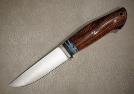 Kruchkov Knife Skinner, Steel M398, Handle Iron Wood, Mosaic Pins, Full Length 250 mm