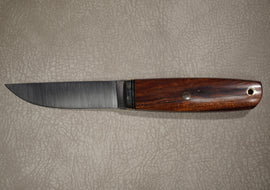 Kruchkov Knife Finnish, Steel M390, Handle Iron Wood, Mosaic Pins, Full Length 210 mm