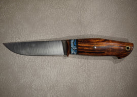 Kruchkov Knife Skinner, Steel M398, Handle Iron Wood, Mosaic Pins, Full Length 250 mm