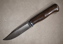 Knife Kumir, Steel Damascus, Handle Hornbeam, Through Handle Installation