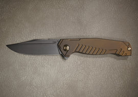 Cheburkov Knife Bear, Steel S125V, Handle Bronze Anodized Titanium