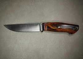 Kruchkov Knife Skinner, Steel S390, Handle Iron Wood, Mammoth Tooth, Mosaic Pins, Full Length 260 mm