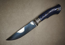 Biryukov Hunting Knife S125V No 7 G-10 blue