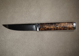 Kruchkov Knife Finn Steel D2 Handle Stabilized Birch Mosaic Pin Full Length 235 mm