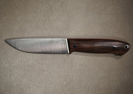 Kruchkov Knife Scout Steel M390 Full Tang Handle Stabilized Walnut Mosaic Pin Full Length 245 mm