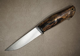 Kruchkov Knife Scout Steel S390 Handle Eben Mosaic Pins Full Length 250 mm