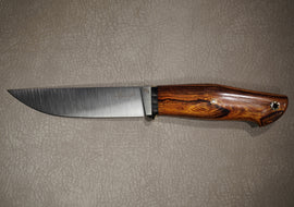 Kruchkov Knife Scout Steel S390 Handle Iron Wood Mosaic Pins Full Length 255 mm