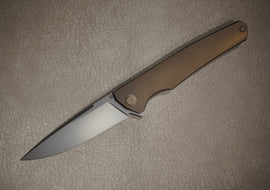 Cheburkov Knife Hudson, Steel S90V, Handle Bronze Titanium