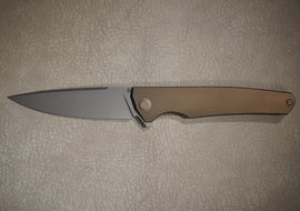 Cheburkov Knife Hudson, Steel S90V, Handle Bronze Titanium
