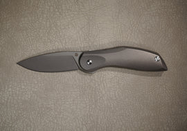 Cheburkov Knife Urbis Steel M390, Handle Gray Titanium