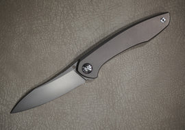Cheburkov Knife Russian, Steel M390, Handle Gray Titanium