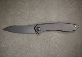 Cheburkov Knife Russian, Steel M390, Handle Gray Titanium