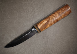 Balitsky Knife Yakut, Steel HA12MF, Handle Stabilized Karelian Birch, Steer Tail Sheet, Full Length 270mm