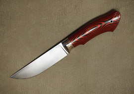 Biryukov Knife S390 No 2, Handle G-10, S390 Chrome Plated Steel, HRC 67