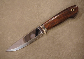 Biryukov Knife Number 4 laminate S390, Handle Ironwood, HRC 67