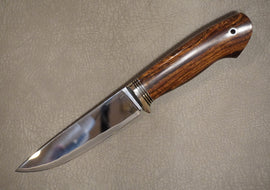 Biryukov Knife VANADIS-10 laminate No. 4, Handle Ironwood, HRC 63