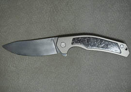 Biryukov Folding Knife S125V Number 7 marble