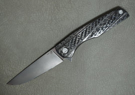 Biryukov Folding Knife S125V Number 10 3D carbon silver
