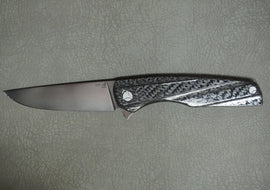 Biryukov Folding Knife S125V Number 10 3D carbon silver