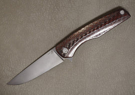 Biryukov Folding knife S125V Number 10 3D carbon red