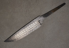 Matveev Blade Mosaic Damascus Size 150 x 28 x 4 mm  NOT SHARP