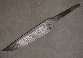 Matveev Blade Mosaic Damascus Size 150 x 28 x 4 mm  NOT SHARP