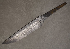 Matveev Blade Mosaic Damascus Size 150 x 28 x 4 mm  NOT SHARP