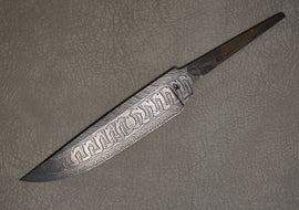 Matveev Blade Mosaic Damascus Size 150 x 28 x 4 mm  NOT SHARP