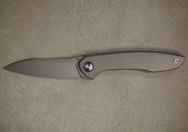 Cheburkov Knife Russian, Steel Elmax, Handle Gray Titanium
