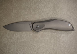 Cheburkov Knife Urbis Steel S90V, Handle Gray Titanium