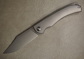 Cheburkov Knife Buntar, Steel M390, Handle Gray Anodized Titanium