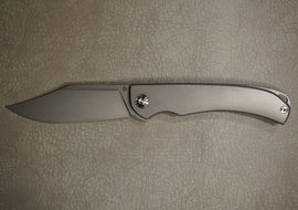 Cheburkov Knife Buntar, Steel M390, Handle Gray Anodized Titanium