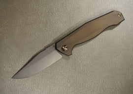 Cheburkov Knife Bear Limited, Steel M398, Handle Bronze Anodized Titanium